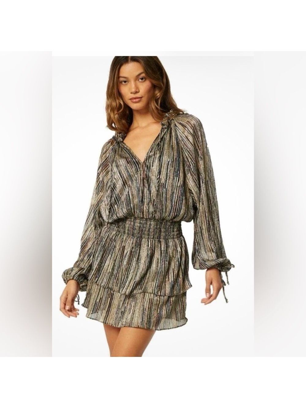 Misa Los Angeles Multicolor  mShirin blouson mini dress worn once! Size M